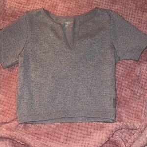 Gray Crop-Top